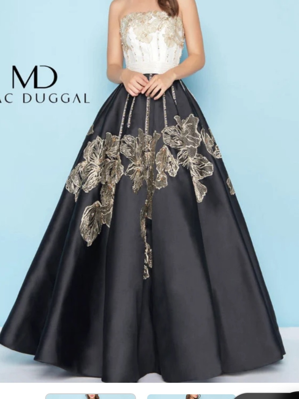MacDuggal 40737 ivory/black NWT brand new never worn before!!